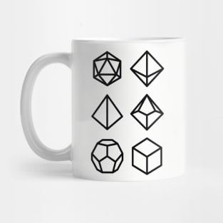 Polyhedral Dice Icons RPG D20 Mug